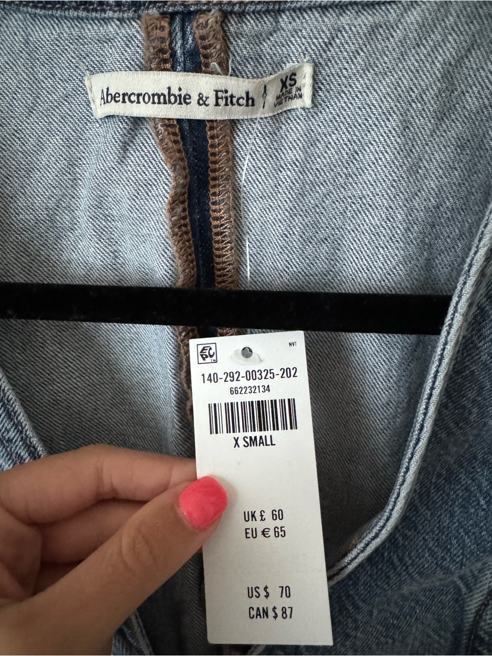 Abercrombie & Fitch Light Blue Denim Tie-Front Tank - Picture 5 of 6